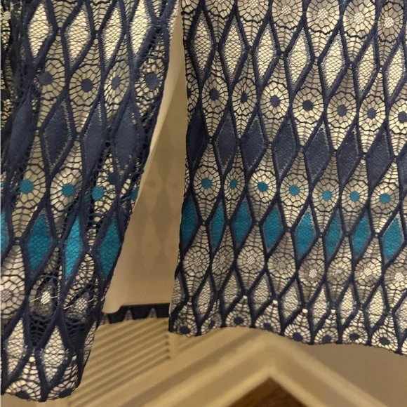 Guess Blue and White Crochet Slip Dress - Picture 8 of 11